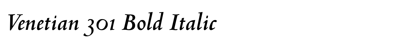 Venetian 301 Bold Italic